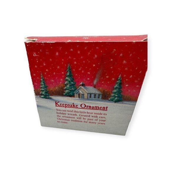 Hallmark Handcrafted Twirl-About Ornament Loving Bear 1988 QX493-4 - Picture 3 of 11